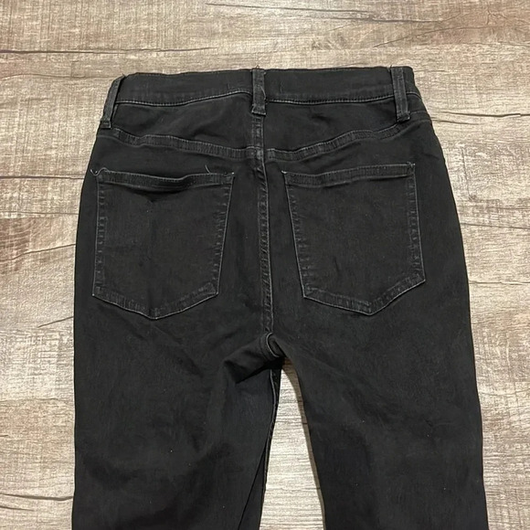Free People - Destroyed Skinny Fit Jeans Style #Ob823188 - Black - Size 28 - GUC - Picture 6 of 9